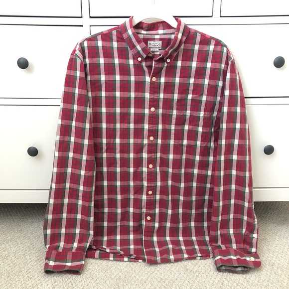 J. Crew Other - Mens J Crew Long Sleeve Button Down Plaid Shirt, Large